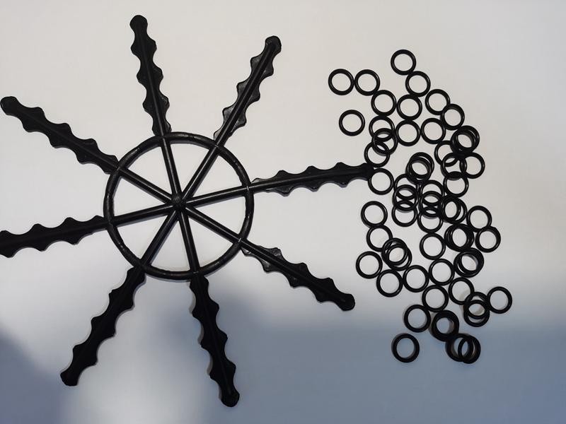 Rubber rings after cryogenic deflashing